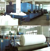 Thermal bonded wadding production line